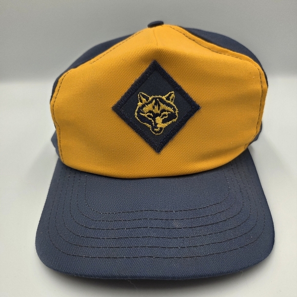 Cub Scouts Snapback Hat VTG Adult SZ M/L Scouting USA Made Wolf  Cap - Picture 1 of 7